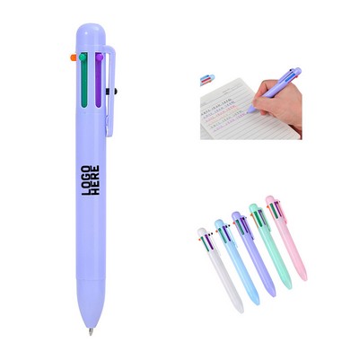 6 Colors Retractable Ballpoint Pen