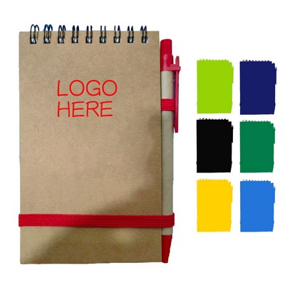 Eco-Friendly Spiral Notebook with Pen