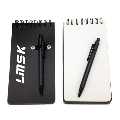 Pocket Notebook Spiral Bound Jotter W/Pen