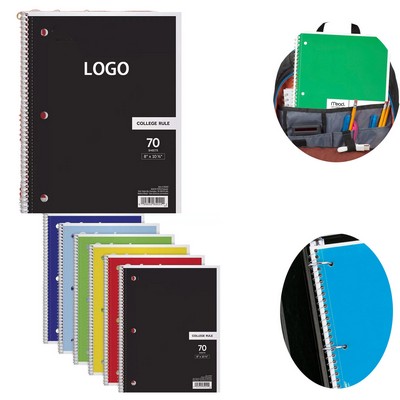 Wide Ruled Spiral Notebook 8x10